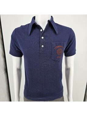 Vintage 1970s Bronx, NY Herbert H. Lehman High School Staff Polo Shirt (Small)